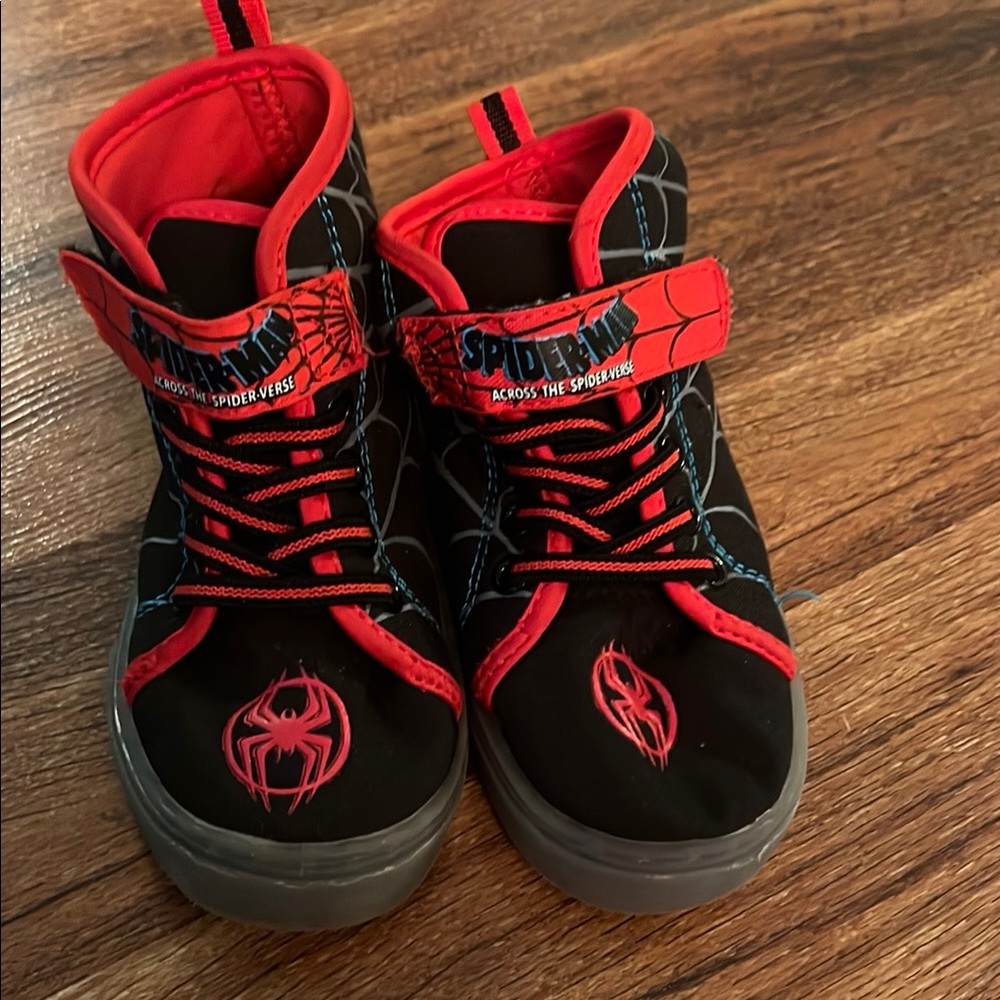 Spiderman Black and Red Sneakers with Logo
